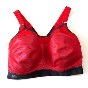 Anita Active Momentum Pro Wireless High Impact Sports Bra  34F Red Like New